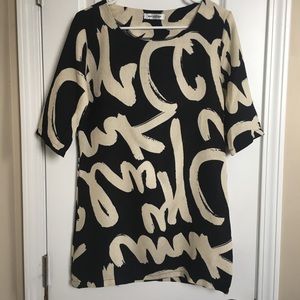 Graffiti Print Mini Dress